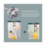 RossClean Master Pro El Blenderi Çubuk Blender 1000W 4 Bıçaklı Çelik Tasarım - Görsel 4