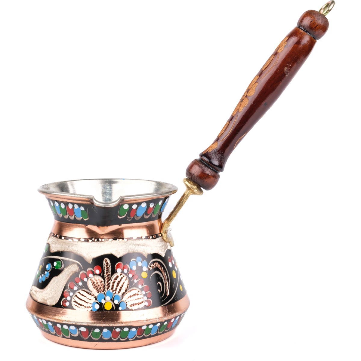 110000809097503.jpg Zinnun Bakır Tombik Cezve, Erzincan El Işlemeli - Görsel 1