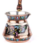 Zinnun Bakır Tombik Cezve, Erzincan El Işlemeli - Görsel 4