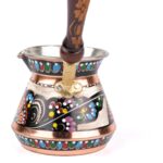 Zinnun Bakır Tombik Cezve, Erzincan El Işlemeli - Görsel 5