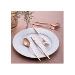 Emsan Alisa 30 Parça 6 Kişilik Parlak Bronz Kutulu Çatal Kaşık Bıçak Takımı