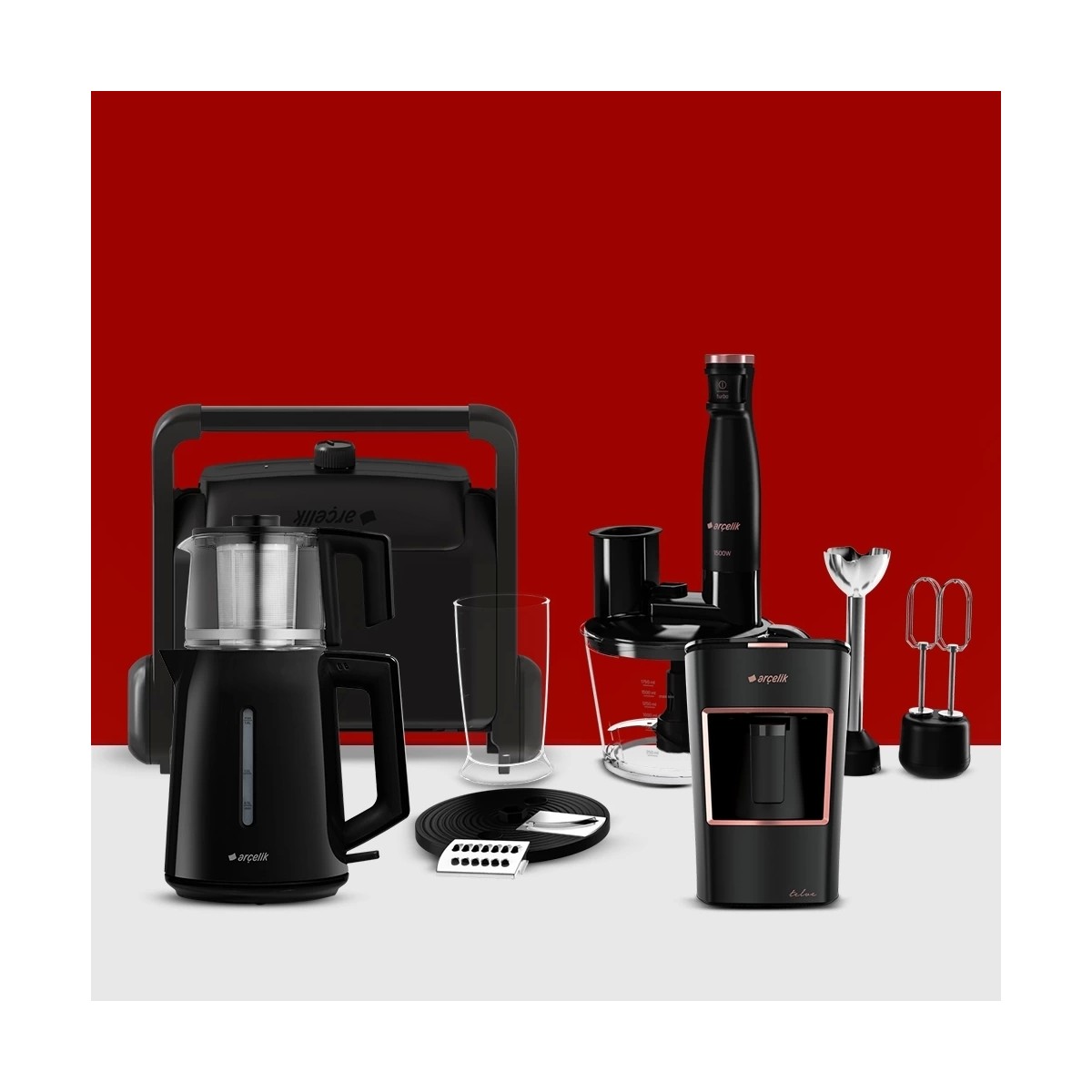 110000810588013.jpg Arçelik Black Mutfak Seti - Görsel 1