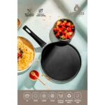 Amboss Mocca Krep Tavası Titanyum Kaplama 26 cm Siyah Renk Yapışmaz Özellikli - Görsel 3