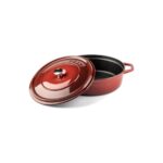 Hosse 26 cm Döküm Kısa Tencere Kırmızı