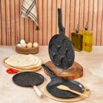 Miapadella Mia Padella Granit Döküm 3 Parça  Pankek Krep Gözleme Tavası Siyah