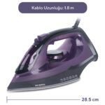 Kumtel 2400 Watt Seramik Mor Buharlı Ütü Mu-04 - Görsel 3