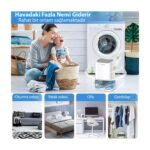 Coofbe Led Işıklı Otomatik Banyo Mutfak Oda Dolap 1000ml Nem Alma Cihazı Mantar Rutubet Nem Önleyici - Görsel 2