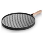 Ulutaş Döküm Çift Taraflı Çok Amaçlı Gözleme ve Biftek Izgara Pizza Tavası 35CM Siyah - Görsel 2