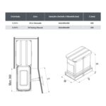 Starax S-2571 Raylı Çöp Kovası 24 Lt - Görsel 3