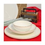 Gönül 26 Parça Bone Gold Porselen Yemek Takımı