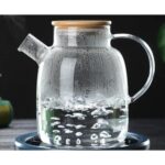 Morponi Borosilikat Cam Bambu Kapaklı Bitki Çayı Demliği & Sürahi 1500 ml - Görsel 2