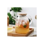 Morponi Borosilikat Cam Bambu Kapaklı Bitki Çayı Demliği & Sürahi 1500 ml - Görsel 3