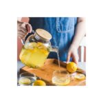 Morponi Borosilikat Cam Bambu Kapaklı Bitki Çayı Demliği & Sürahi 1500 ml - Görsel 4