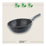 ThermoAD | Wok Tava | Granit Kaplama | 28 cm | Gri