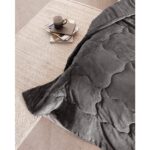 Madame Coco Kaira Tek Kişilik Comforter Set - Antrasit - Görsel 4