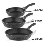 Taç Bella Döküm 3'lü Tava Seti Siyah - Görsel 2