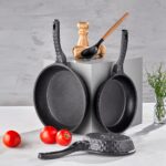 Taç Bella Döküm 3'lü Tava Seti Siyah - Görsel 4