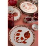 Kütahya Porselen 14 Parça 6 Kişilik Kahvaltı Takımı Ottoman Elegance Bordo - Görsel 2