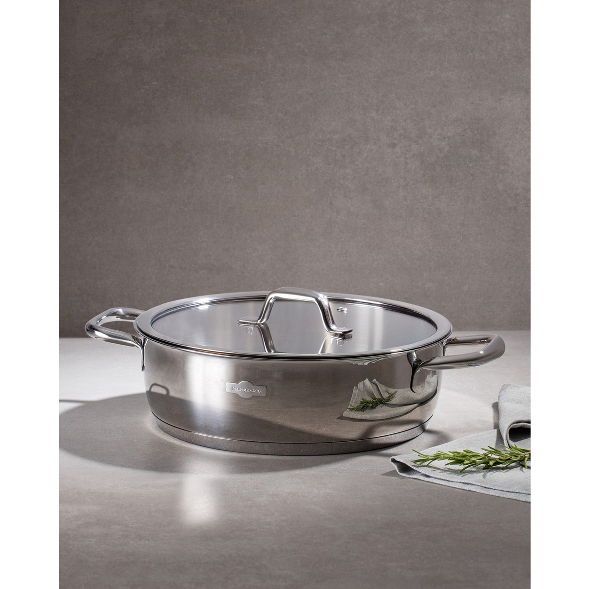 110000820785383.jpg Madame Coco Nova Kısa Tencere - Çelik - 26 cm - Görsel 1