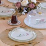 Glore Crocus Altın Yaldızlı 6 Kişilik 34 Parça Pasta Servis Takımı