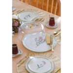 Glore Crocus Altın Yaldızlı 6 Kişilik 34 Parça Pasta Servis Takımı - Görsel 4