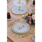 Glore Crocus Altın Yaldızlı 6 Kişilik 34 Parça Pasta Servis Takımı - Görsel 5