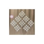 Uretti - Sariye 4648 El Yapımı Tığ Işi Örgü 8'li Dantel Örtü Takımı - 19 x 19 cm