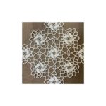 Uretti - Sariye 4648 El Yapımı Tığ Işi Örgü 8'li Dantel Örtü Takımı - 19 x 19 cm - Görsel 4