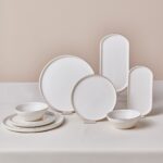 Karaca Soft Beyaz Düz Seramik Yemek Takımı – 2 Kişilik, 8 Parça, Şık ve Modern Tasarım
