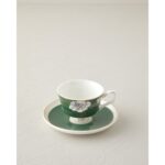 English Home Evelina New Bone China 4 Parça 2 Kişilik Kahve Fincan Takımı 90 ml Koyu Yeşil - Görsel 3