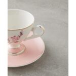 English Home Valentina New Bone China 4 Parça 2 Kişilik Kahve Fincan Takımı 80 ml Pembe - Görsel 4