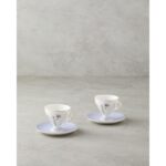 English Home Valentina New Bone China 4 Parça 2 Kişilik Kahve Fincan Takımı 80 ml Lila
