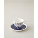 English Home Octavia New Bone China 4 Parça 2 Kişilik Kahve Fincan Takımı 90 ml Lacivert - Görsel 3