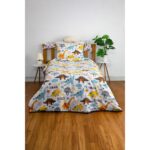 Favora Dino  Pamuk Tek Kişilik Nevresim Seti - Mavi - Görsel 2