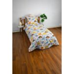 Favora Dino  Pamuk Tek Kişilik Nevresim Seti - Mavi - Görsel 5