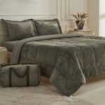 Karaca Home Flufy Çift Kişilik Soft Dream Comfort/Uyku Seti Haki - Görsel 2