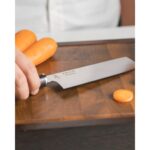 Zaika Japon Tasarım Nakiri Sebze Doğrama Bıçağı - 16cm Paslanmaz Çelik - Görsel 3