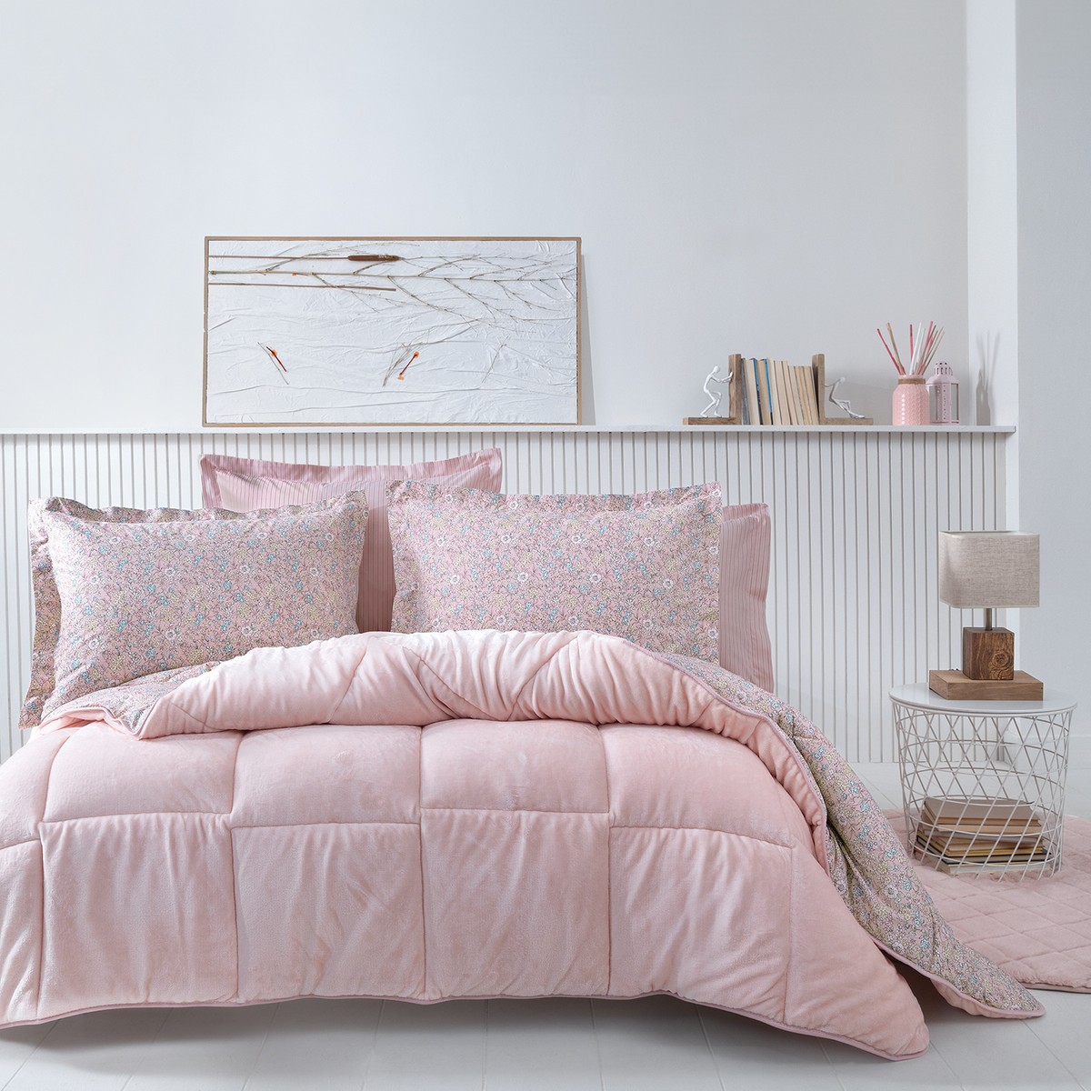 110000824477012.jpg Yataş Piante Triola Tek Kişilik Uyku Seti - Pudra - Görsel 1