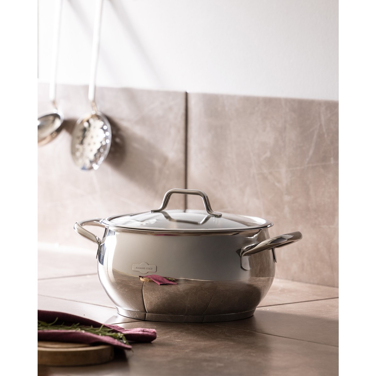 110000830339644.jpg Madame Coco Vera Derin Tencere - Çelik - 22 cm - Görsel 1