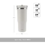 Karaca Star Ice Çelik Sızdırmaz Termos 860 ml Bej - Görsel 2