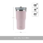 Karaca Star Ice Çelik Sızdırmaz Termos 550 ml Pembe - Görsel 2