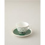 English Home Octavia New Bone China 4 Parça 2 Kişilik Kahve Fincan Takımı 90 ml Koyu Yeşil - Görsel 3