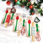 Vanilin Kitchen Yılbaşı Temalı Silikon Mutfak Seti - 5 Parça (Kurabiye Kalıbı ve Mini Oklava Dahil)