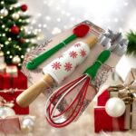 Vanilin Kitchen Yılbaşı Temalı Silikon Mutfak Seti - 5 Parça (Kurabiye Kalıbı ve Mini Oklava Dahil) - Görsel 4