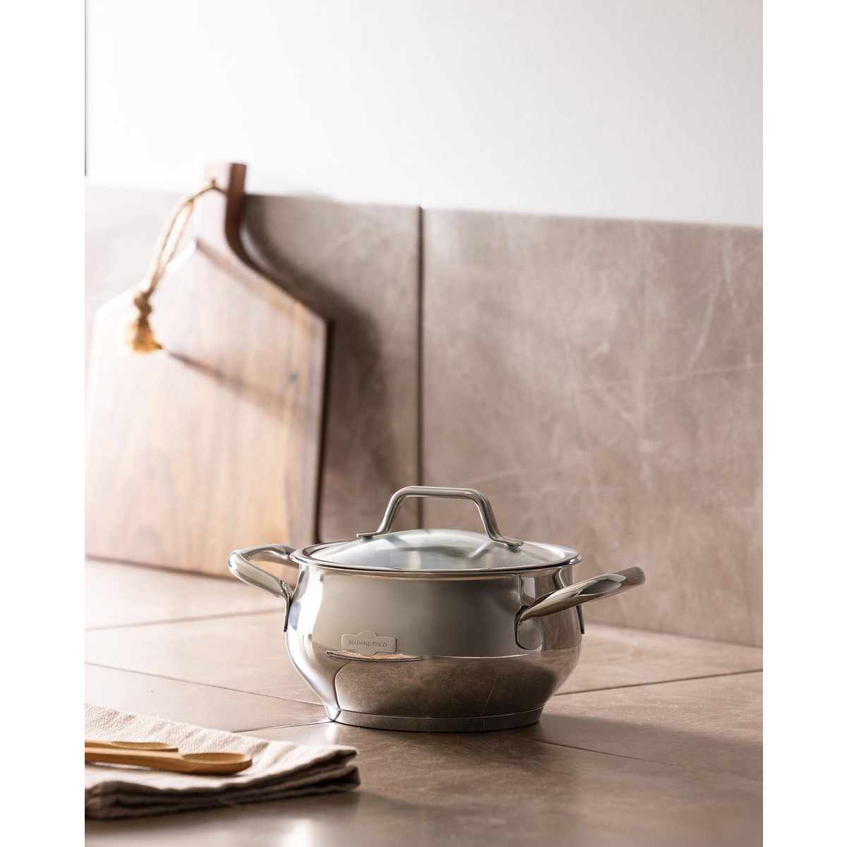 110000834026219.jpg Madame Coco Vera Derin Tencere - Çelik - 16 cm - Görsel 1