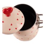 Emaylab Cupid Kalpli Emaye Çaydanlık (Özel Zamak Tepeli, El Yakmayan Kulplu) - Görsel 3