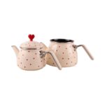 Emaylab Cupid Kalpli Emaye Çaydanlık (Özel Zamak Tepeli, El Yakmayan Kulplu) - Görsel 5