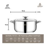 Amboss 17 Parça Astral Cool Indüksiyon Uyumlu Paslanmaz Çelik Tencere & Sahan Çeyiz Seti - Görsel 2