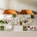 Emsan Yeni Mısra 30 Parça 6 Kişilik Porselen Kahvaltı Servis Takımı Beyaz - Görsel 2