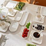 Emsan Yeni Mısra 30 Parça 6 Kişilik Porselen Kahvaltı Servis Takımı Beyaz - Görsel 3